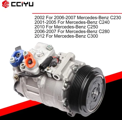 Vista 5 de cciyu Compresor 2006-2007 del acondicionador de aire apto para el compresor del embrague de la CA de Mercedes-Benz C230