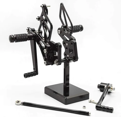 Vista 2 de FXCNC Juego de estriberas ajustables CNC para motocicleta, reposapiés trasero compatible con GSX-R GSXR 600 750 GSXR600 GSXR750 GSX-R600 GSX-R750