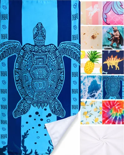 Vista 18 de LIVILAN Toalla de playa grande con diseño de gato gatito, microfibra suave, absorbente, de secado rápido, sin arena, ligera, multiuso para baño