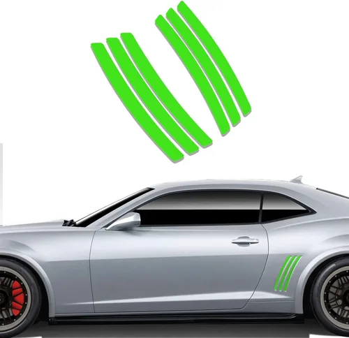 Vista 20 de x xotic tech Compatible con Chevy Camaro L & R - Adhesivo de ventilación lateral de rayas negras 2010-2021