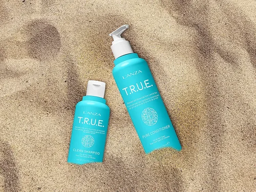 Vista 5 de L'ANZA T.R.U.E. Clean Champú sostenible – rico en aloe vera y proteína de arroz, cuidado diario del cabello seguro para el color, sin fragancia