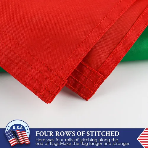 Vista 3 de Bandera italiana de doble cara 3x5 para exteriores, banderas de Italia de nailon 210D resistente, rayas cosidas, ojales de latón más fuertes, 4