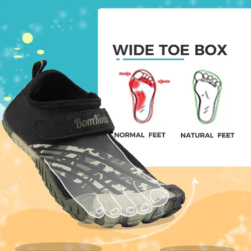 Vista 2 de BomKinta Zapatos de agua para niños descalzos Chicos Niñas de secado rápido Zapatillas deportivas ligeras Zapatillas deportivas