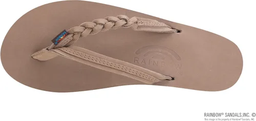 Vista 3 de Rainbow Sandals - Sandalias de piel tipo flipflops con tira trenzada modelo Flirty Braidy