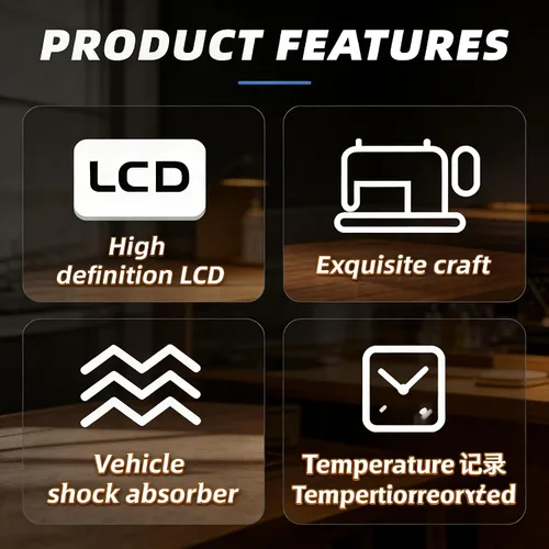 Vista 5 de Riloer Mini Termómetro Digital para Coche, Medidor Digital LCD en Fahrenheit o Celsius para Interior y Exterior, Registros de Temperatura Máxima