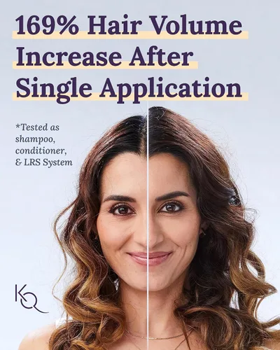 Vista 2 de Champú Voluminizador Keranique - Engrosamiento del cabello para cabello fino y que se adelgaza - Enriquecido con queratina, limpieza del cuero