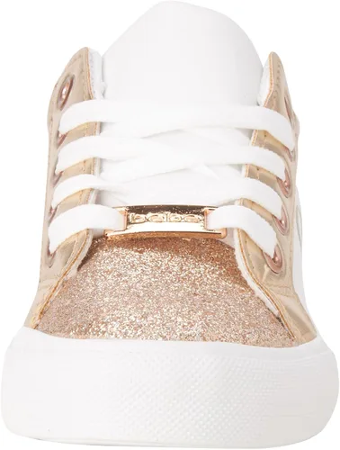 Vista 4 de bebe Zapatos para niñas Zapatos deportivos Tenis casuales con purpurina para niñas (11-4 niños pequeñosniños grandes)