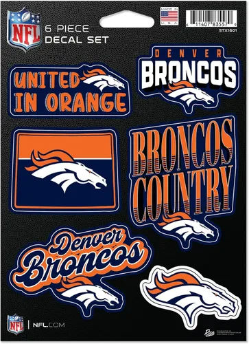 Vista 28 de Rico Industries NFL Football - Juego de calcomanías (6 unidades)