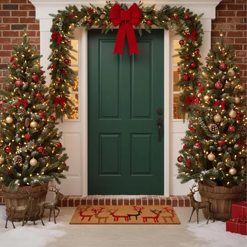 Vista 4 de Calloway Mills 121081729R Felpudo de ciervo navideño Navidad