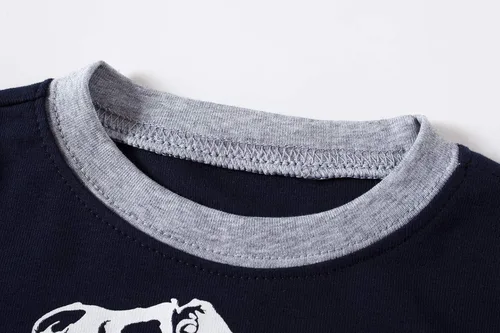 Vista 4 de KikizYe Conjunto de pijamas para niños, pijamas de manga larga para niños