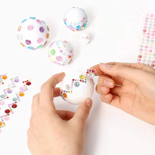 Vista 3 de LOMIMOS 300 bolas de espuma blanca de 1 pulgada, mini bolas blancas para manualidades y proyectos escolares, suministros de fabricación