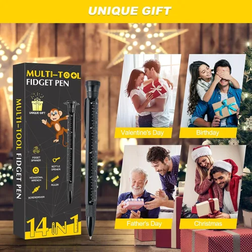Vista 2 de Regalos navideños para adultos y hombres, 14 en 1 multiherramienta, regalos de elefante blanco de Navidad para adultos, útiles artículos geniales