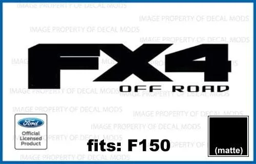 Vista 17 de FX4 Offroad Black (brillo) Calcomanías adhesivas compatibles con Ford F150 troquelado (2015-2020) - CB_Solid (juego de 2) con licencia oficial Negro