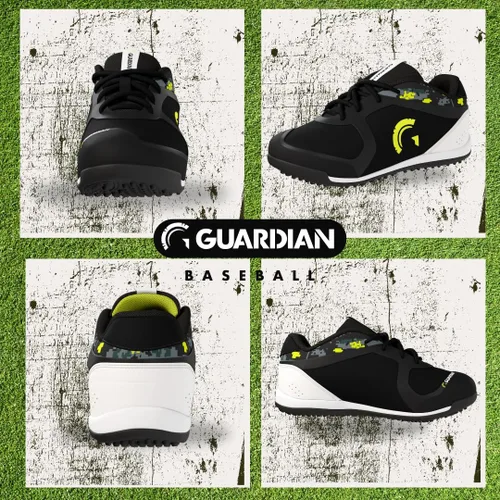 Vista 5 de Guardian Bolt - Zapatos de béisbol para césped juvenil, tacos de béisbol para niños y niñas, zapatos de sóftbol, ligeros, de apoyo, diseño cómodo