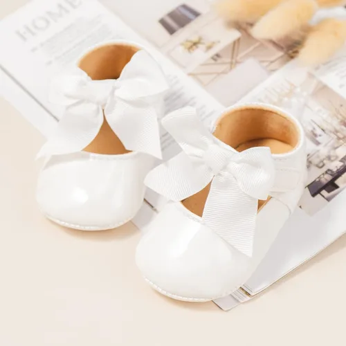 Vista 3 de Babelvit Zapatos de vestir de princesa de alta calidad con lazo Mary Jane, zapatos de vestir de princesa con suela de goma, piel sintética