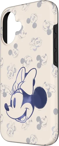 Vista 2 de Funda clásica retro vintage para iPhone 16 Disney Minnie y Mickey Mouse Heads