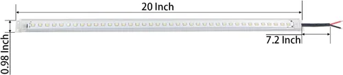 Vista 6 de Luces de cortesía marinas LED para barco RGBW montaje en superficie 10-24 voltios (20 pulgadas de longitud)