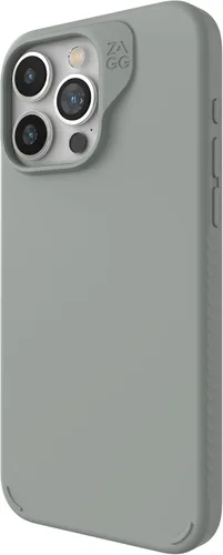 Vista 22 de [Usado] ZAGG Manhattan Snap - Funda para iPhone 15 Pro, funda de silicona de alta calidad, material de grafeno duradero, superficie lisa con un Negro