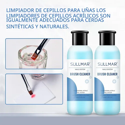 Vista 7 de Limpiador de cepillo de uñas, 5 onzas líquidas, 5.1 fl oz, limpiador y acondicionador de uñas de limpieza rápida, cepillo de uñas acrílico, cepillo