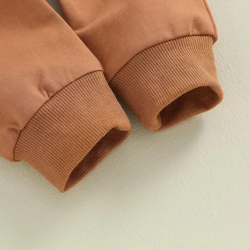 Vista 7 de Conjunto de sudadera de manga larga con estampado de vaca para niños pequeños, ropa de otoño de 2 piezas
