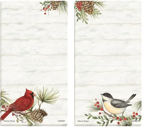 Vista 4 de Current Cardinal Woodland Birds - Juego de 12 blocs de notas magnéticos, 6 diseños, 30 hojas de 3.5 x 6.5 pulgadas, lista de compras, notas