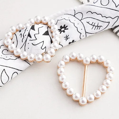 Vista 39 de 4 piezas de clip de anillo de bufanda para mujer, broche de perlas y flores, hebilla de metal para chal, accesorios de decoración para damas y niñas