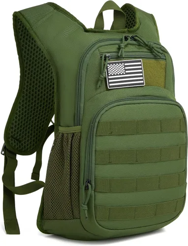 Vista 2 de Mochila de Hidratación Wotony con Vejiga de Agua para Senderismo Paquete de Hidratación Táctico para Hombres Mujeres Mochila de Agua Molle