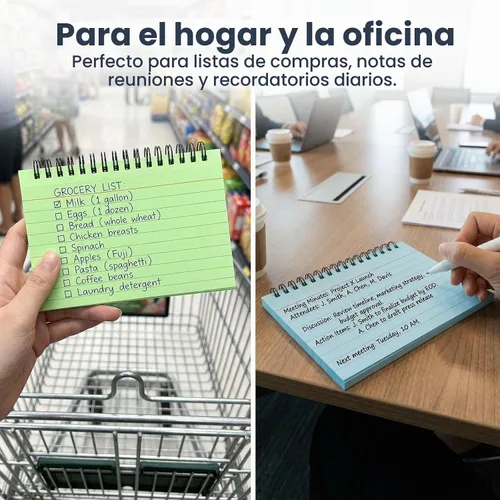 Vista 5 de Koogel 400 Tarjetas de Índice, Tarjetas de Índice Grandes de 4x6 con Anillos para Llaves para la Escuela, Tarjetas Flash, Tarjetas de Nota Pesadas
