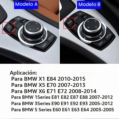 Vista 6 de Botón multimedia del botón del controlador iDrive CIC para BMW