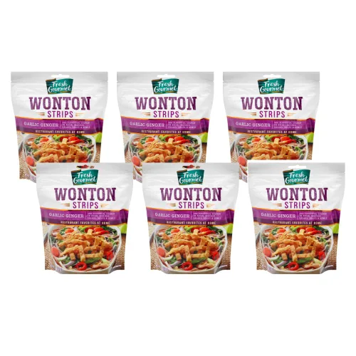 Vista 10 de Fresh Gourmet, Wonton Strip, jengibre ajo, 3.5 onzas
