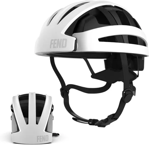Vista 7 de FEND One Foldable Bike Helmet – Patented Smart-Fold 50% Compact Design, Award-Winning Safety CPSC/EN1078 Certified, for Adults, Commuters, E-Bikes