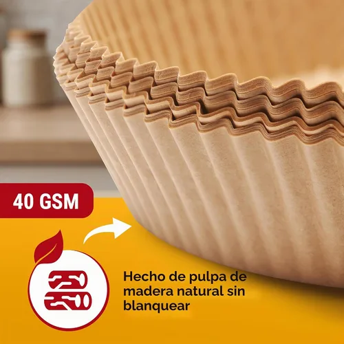 Vista 6 de Revestimientos redondos para freidora de aire para Ninja, 400 piezas de 8 8" redondo
