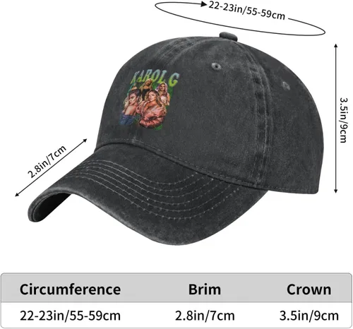 Vista 5 de Karol Singer G Hat Adjustable Baseball Cap Hat Men Women Vintage Washed Distressed Twill Cotton Golf Dad Hat Unconstructed Classic Polo Style Unisex