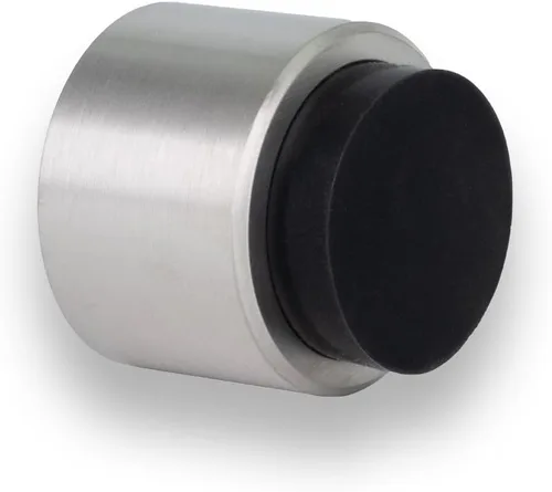 Vista 11 de EVI - Topes de puerta Tope de manija de puerta blanco – Adhesivo y cierre de tornillo – Caucho protector – Tope de puerta de pared de 1.1 x 1.1