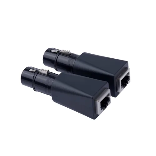 Vista 2 de Conector DMX a RJ45 Ethernet RJ45 a 3 pines 5 pines XLR DMX hembra Macho (3PIN_Female_2Pcs)