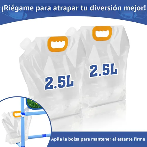 Vista 4 de Polkoliye Juego de lanzamiento de fútbol con 4 bolas inflables, juguete de tiro de fútbol para interiores y exteriores, para niños de 4 a 7 años, 8