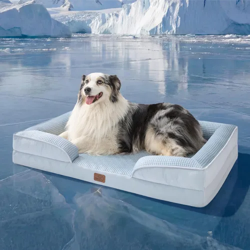 Vista 73 de Bedsure - Cama para gatos de interior, sofá cama lavable para perros muy pequeños, espuma de soporte con funda extraíble y lavable, forro Gris