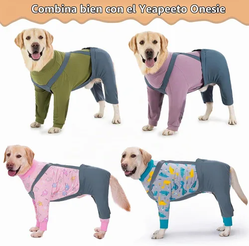 Vista 3 de Funda de recuperación de pierna trasera para perro para ACL TPLO después de una cirugía, pantalones de algodón para recuperación de perros que