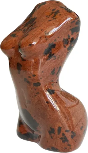 Vista 15 de Escultura de figura de cristal curativo de piedra de sangre africana, escultura de 2 pulgadas de tallado de piedra de palma de bolsillo