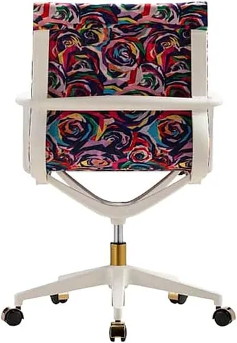 Vista 6 de Eurotech Seating Elizabeth Sutton Collection Wynwood Multi Rose Task - Sillas de nailon para el hogar, oficina, escritorio, marco blanco