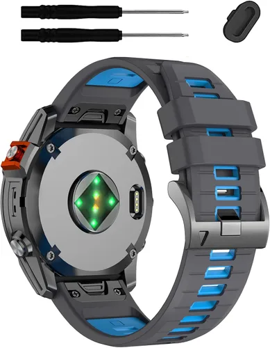 Vista 18 de Correa de reloj QuickFit de silicona de 1.024 in para Garmin Fenix 9/8 Paquete de 3 1