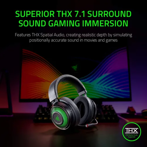 Vista 2 de Razer Kraken Ultimate RGB USB Headset renovado
