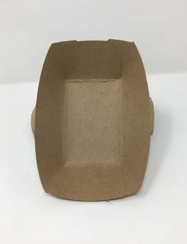 Vista 8 de Botes de comida de papel mediano, bandejas de papel kraft marrón para alimentos. Mediano (1 libra). Paquete de 250, botes desechables y reciclables.