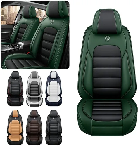 Vista 2 de Fundas de asiento de coche para Jeep Commander 2006-2010, funda de asiento de PU de cuero suave impermeable y transpirable con bolsillos