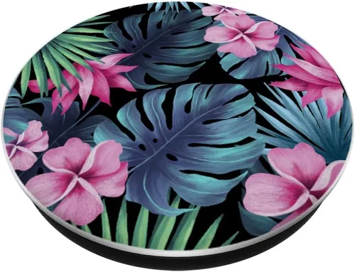 Vista 2 de Exotic Summer Vacation Hawaii Plant Flower Hibiscus Tropical PopSockets PopSockets PopGrip: agarre intercambiable para teléfonos y tabletas