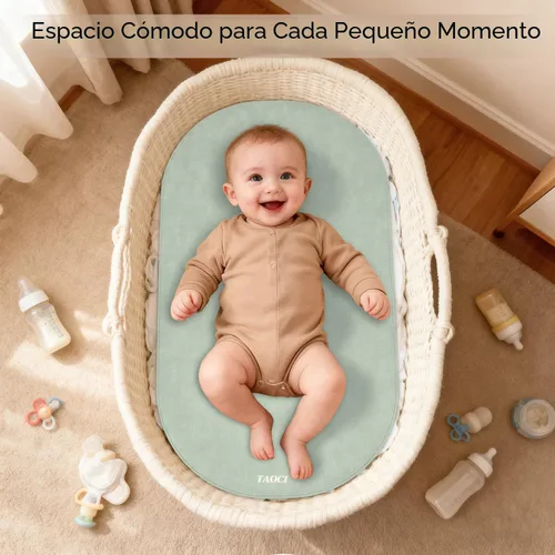 Vista 4 de Cambiador portátil – Cambiador de bebé, cambiador de pañales impermeable, cuero vegano plegable lavable para viajes y en movimiento, hogar, verde