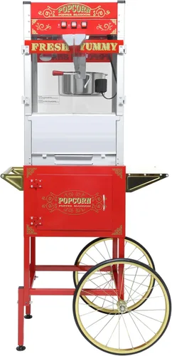 Vista 24 de Máquina comercial de palomitas de maíz con hervidor de 20 onzas, máquina de palomitas de maíz para encimera estilo teatro, acero inoxidable, control