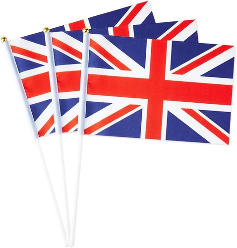 Vista 20 de Bandera de Australia Bandera Australiana, Pequeña Mini Bandera de Australia de Mano con Palo, Ideal para Fiestas, Desfiles, Eventos Deportivos