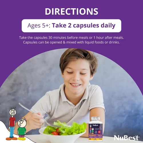 Vista 4 de NuBest Tall Apoya la fuerza ósea, salud ósea, sistema inmunológico mejorado y bienestar corporal completo con calcio, colágeno y hierbas