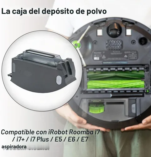 Vista 3 de Caja de repuesto para iRobot Roomba i3 i3+ i4 i4+ i6 i6+ i7 i7+ i8 i8+ E5 E6 E7 J7 para aspiradoras con eliminación automática de suciedad